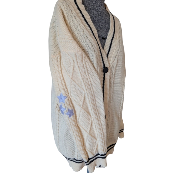 Source Unknown Sweaters - Women's Cream Cardigan Sweater with Star Accents